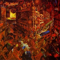Georg Grosz, La città, 1917